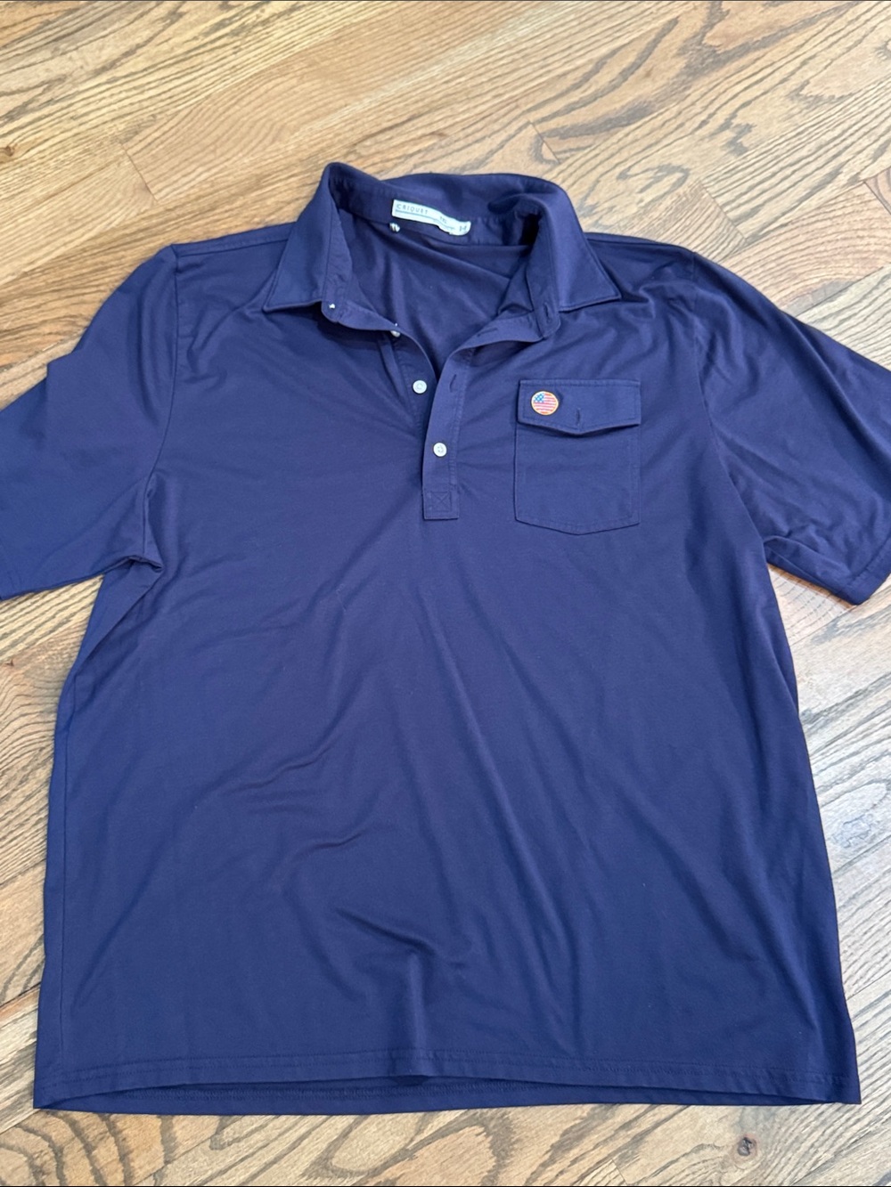 blue Criquet Shirts men's performance pocket polo